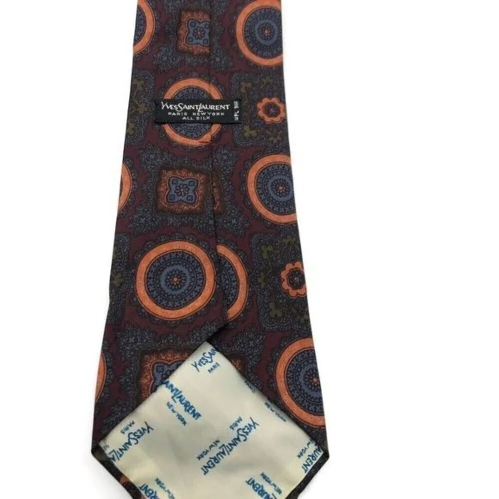 Yves Saint Laurent Vintage Artdeco Tie 100% Silk